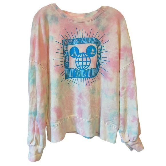 Walt Disney World Tie Dye Mickey and Castle  Lounge Pullover - Picture 1 of 11